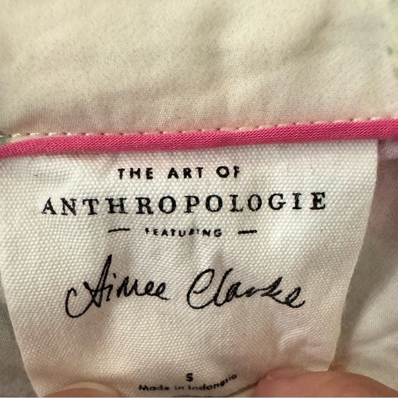 Anthropologie x Aimee Clarke Multicolor Brushstroke Poplin Blouse Size Small - Picture 4 of 7